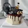 Decoração de Bolo para Assar no Dia dos Pais Cartão Mestre da Família Deuses Masculinos Pai Rico Plug-in para Bolo de Aniversário