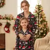 Pijama de mujer de comercio exterior europeo y americano personalizado transfronterizo, conjunto de dos piezas de dibujos animados para Navidad y Año Nuevo, ropa de casa de seda de leche