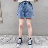 Shorts de Mezclilla para Niñas 2022 Verano Estilo Delgado Niña Corazón Moderno Niños Grandes Niños Pantalones Cortos de Verano Marca Moderna