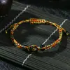 Pulsera de cordón rojo año de nacimiento tejida a mano hilo de oro seis palabras pulsera real para hombres y mujeres estilo étnico poliéster joyería mangying