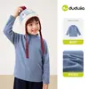 Dududu Home Camiseta de Segunda Pele para Meninos Outono Inverno Camiseta de Manga Longa Infantil Top de Inverno para Meninas Bebê Gola Meia-alta Roupas para Crianças Pequenas