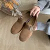 Mocasines Planos Maillard con Hebilla Retro 2026 Nueva Moda Slip-on Zapatos Pequeños de Piel Mocasines de Suela Suave para Mujer