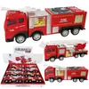 706-9 caminhão de bombeiros de inércia veículo de engenharia carro de brinquedo infantil caminhão de bombeiros de inércia veículo de resgate pequeno brinquedo atacado