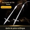 Besta de pesca com dardo de pesca dardo de pesca aço inoxidável 440c dardo de pesca combate ao ar livre dispositivo de dardo bala de tubarão