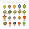 Contas Espaçadoras de Esmalte Antigo Conservador de Cor com Gotejamento de Óleo para Paz e Alegria, Acessórios de Contas para Pulseira e Colar DIY Feito à Mão de Cristal