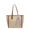 Bolsa Casual de Gran Capacidad Estilo Coreano para Mujer 2023 Nueva Moda Bolso Tote de Color Contrastante Bolso de Hombro Simple para el Trabajo