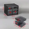 Caja de Elementos de Cajón de Escritorio de Plástico Japonés Caja de Almacenamiento Tipo Bloque de Construcción Estante para Materiales de Componentes Electrónicos Gabinete con Herramienta para Clasificar Tornillos