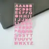 Pegatinas de Letras Inglesas con Polvo Dorado y Diamantes para Diario, Pegatinas Adhesivas Decorativas Brillantes 3D, Pegatinas de Letras Coloridas