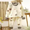 Nuevo conjunto de pijama 100% algodón para niños, ropa de otoño para niños y niñas, conjunto de ropa para el hogar para niños, disponible para dropshipping