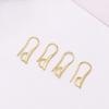 Clip para gancho de oreja brillante de oro real de 18K chapado en cobre, aretes semiacabados con baño de oro de 14K, accesorios de joyería DIY al por mayor