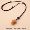Sándalo Doce Signos del Zodíaco Collar con Colgante Año del Zodíaco Madera diy Versátil Cadena para Suéter Colgante Largo