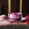 Traje de Copa Kung Fu de Titanio Puro Ceremonia del Té Copa para Degustación de Té Cristal de Hielo Portavasos Posavasos Moderno de Alta Gama Regalo Fino Juego de Té