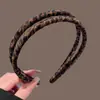 Faixa de Cabelo Estampa Leopardo Retrô de Alta Qualidade para Sair Presilha de Cabelo Topo de Caveira Headband Novo da Marca Pequena Acessórios de Cabelo para Lavar o Rosto Headwear