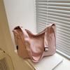 2025 Nova Bolsa Transversal Simples Estilo Japonês de Tecido de Ombro Único Cor Sólida Bolsa para Celular Feminina Moda Bolsa Feminina Grande Capacidade