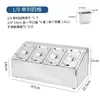 Caja de Condimentos, Caja Pequeña para Ingredientes, Caja de Acero Inoxidable para Salsas, Caja de Condimentos, Caja de Porciones, Juego de Frascos para Especias, Estante de Especias para Cocina