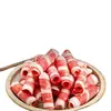 Rolo de carne bovina marmorizada de corte original alimentada a grãos, rolo de carne gorda, ingredientes autênticos frescos para hot pot e churrasco, rolo de cordeiro, fatias de carne bovina atacado