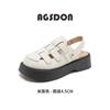 Sandálias Romanas Augusden para Mulheres 2026 Novo Estilo de Verão Uso de Duas Formas Sapatos Fechados na Ponta com Solado Grosso para Combinar com Saias e Podem Ser Usados como Meia-Chinelos