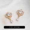Colgante de Corazón de Circonita Incrustada Relleno de Oro de 14K Hecho a Mano DIY Pulsera de Cristal Collar Abalorios Accesorios de Joyería Colgante