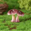 Figurinhas realistas de resina de lingzhi artificial, decorações de plantas de casa em miniatura e acessórios de paisagismo com musgo para paisagens em miniatura