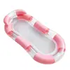 Cama Flutuante Inflável para Água com Travesseiro PVC Transparente Espessado Dobrável Rede de Piscina Cadeira Flutuante Individual Boia