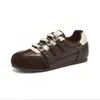 Zapatos de Entrenamiento Blancos Alemanes con Cordones Nuevos para Primavera/Otoño 2026 Suela Suave Versátiles Casuales Deportivos para Mujer Planos Antideslizantes Zapatos para Estudiantes