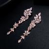 Pendientes de circonita al por mayor largos para mujer Europa y Estados Unidos viento frío temperamento nuevo transfronterizo comercio exterior moda pendientes de diamante pendientes