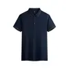 Camisa Polo de verano de 32 hilos, 180g, de punto fino, color liso, casual, manga corta, uniforme para equipo de negocios, ropa de trabajo con logo impreso