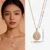 Colar Gota Clássica Zircônia Transfronteiriço, Aço Titânio, Não Desbota, Microincrustado, Pingente Luxuoso e de Alta Qualidade, Joias Elegantes de Luxo Leve