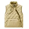 2026 Otoño/Invierno Nuevo Estilo Chaleco Unisex Ligero de Talla Grande con Cuello Alto Holgado Cálido Resistente al Frío Chaleco Exterior
