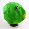 Cabeça de peixe verde monstro sereia monstro peixe engraçado capacete cabeça de peixe monstro capacete máscara atacado