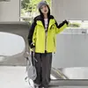 Ropa de abrigo para niños para primavera, otoño e invierno 2026: nuevo cortavientos con capucha de estilo coreano, moderno y a la moda, con bloques de color, para niños y niñas
