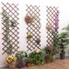 Estante de flores de pared para colgar en la pared, para balcón, sala de estar, soporte de flores de madera maciza, decoración, estante de escalada, pequeña cesta colgante para flores de jardín