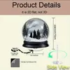 Impresión Plana Transfronteriza 2D Plano Giratorio 360 Escritorio con Luz Árbol de Navidad Giratorio Bola de Nieve