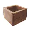 Maceta Pequeña Duradera para Combinación de Suculentas Caja de Flores de Madera Anticorrosiva Caja de Plantación Rectangular Rayada para Balcón Canaleta Buena Transpirabilidad Exterior