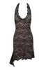 Vestido de Verano Sexy Estilo Europeo y Americano para Chicas Calientes Sin Mangas Cuello en V Profundo Ajustado Corto con Espalda Descubierta y Tirantes de Encaje