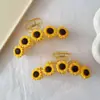 Europeo y Americano Transfronterizo Nuevo Girasol Pinza Grande Linda Versátil Flor Horquilla Cuerda para el Cabello Margarita Más Vendido Accesorios para el Cabello