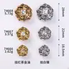 Flor Rosa Metal Pequeño Fragancia Abrigo Ropa Gabardina Ropa de Lana Botones Sensación de Alta Gama