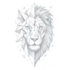 Pegatina de tatuaje de león con relieve plateado, con un toque de alta gama, adecuada para actuaciones, vacaciones y looks de belleza, para brazos, dorso de las manos, tobillos, unisex, temática de animales, impermeable