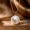 Collar Minimalista de Perlas Estilo Francés para Mujer, Cadena Elegante de Lujo Ligero para Clavícula, Versátil Exquisito Collar con Colgante