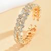 Pulsera europea y americana exagerada de doble fila AliExpress superventas de alta gama de diamantes de imitación para mujer joyería nupcial para boda pulsera de moda para mujer