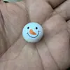 Impresión por Transferencia Flor y Cuentas de Madera Navidad Cuentas de Madera 20mm Decoración Colgante para Árbol de Navidad Adornos Hechos a Mano DIY Muñeco de Nieve Cuentas de Madera