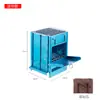 Atacado de fábrica novo forno quadrado portátil de aço inoxidável para churrasco cozimento com carvão arroz fogão de madeira dobrável para exterior