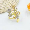 Broche Vintage com Design de Galho da Moda, Argola para Guardanapo, Suporte para Guardanapo, Versátil e Elegante com Strass