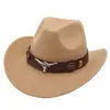 Comercio Exterior Sombreros Estilo Xizang, Sombreros Vaqueros Occidentales con Accesorios de Cabeza de Vaca, Sombreros de Fieltro, Sombreros Étnicos al por Mayor para Hombres y Mujeres