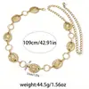 Cadena de Cintura Retro Bohemia Transfronteriza, Cadena para el Vientre, Cinturón Metálico para Mujer con Falda, Accesorio de Cintura de Alta Gama