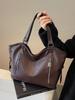 Bolso Tote Grande Individual Exterior para Mujer 2024 Nuevo Sentido de Alta Gama Retro Bolso de Hombro Bolso de Viaje Sencillo y a la Moda