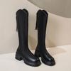 Botas largas de suela gruesa para mujer para personas pequeñas Otoño e Invierno 2025 Nuevas botas altas hasta la rodilla de caballero Botas Botas Ins