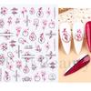 Transfronteiriço novo Nail Art Adesivos ins Primavera Flores coloridas, folhas, pássaros, borboletas, adesivos de unhas frescas