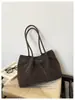 Bolsa Tote Grande Capacidade Versátil Moda Transfronteiriça Textura Popular para o Dia a Dia Bolsa de Ombro Casual Tendência