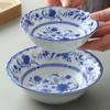 Japonês importado Meizhong louça cerâmica Saxônia molho azul prato de frutas prato pequeno Tigela sopa macarrão tigela de arroz tigela